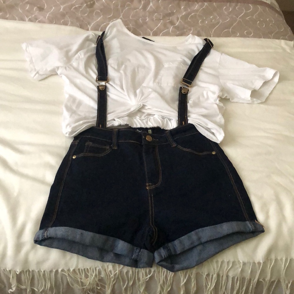 Papaya Jeans Shorts with suspenders